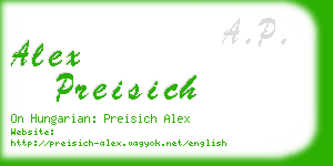 alex preisich business card